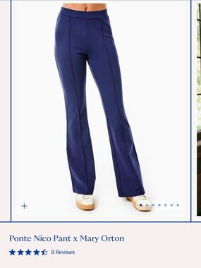 Addison Bay x Mary Orton Ponte Nico Flare Pants in Navy